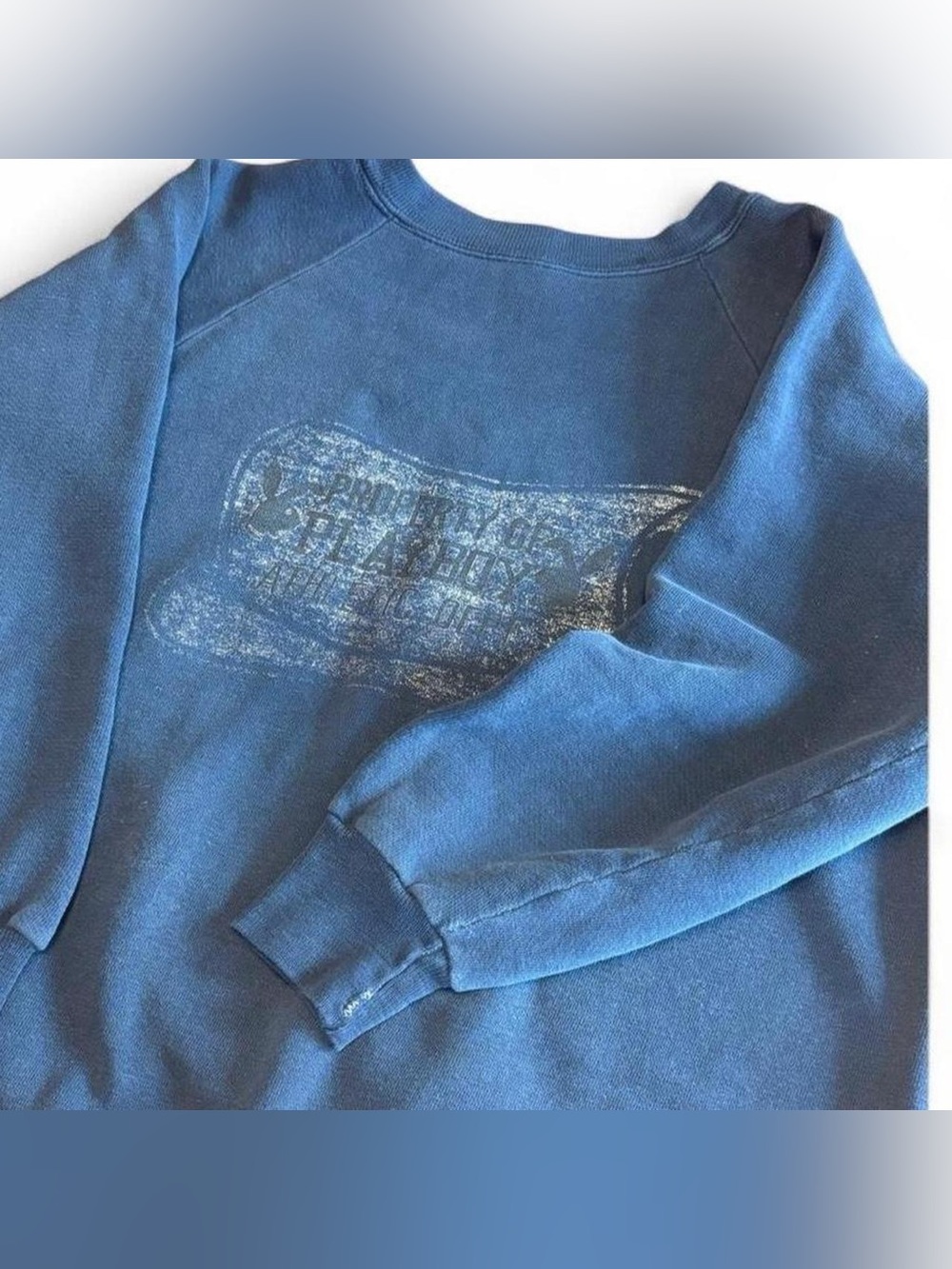 Vintage 60s Playboy Athletic Dept Crewneck Sweatshirt XS Rare Iconic Distressed